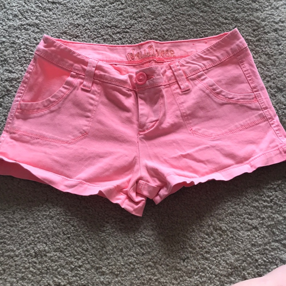 Bright pink shorts